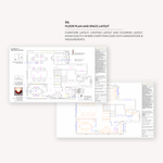 Commercial office floor plan and space layout for modern workspace interior design
